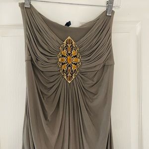 Sky strapless jeweled top size small